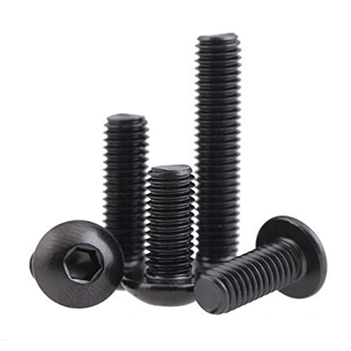 Button Screw, 5pcs Hex Socket Button Head Screws Socket Cap Self Colour Bolts - M4*12mm — image 1
