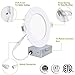 12 Pack 6 Inch LED Recessed Lighting with Junction Box, Wet Rated, 12W= 100W, 4000K Neutral White, 900lm Dimmable Wafer Light, Canless Soffit Lighting for Shallow Ceiling, ETL