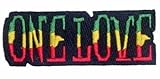 One Love Logo Embroidered Iron on / Sew on Patch