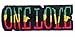 One Love Logo Embroidered Iron on / Sew on Patch