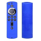 WERONE Silicone Cover/Case for Fire TV 4K/Fire TV (3rd Gen)/Compatible with All-New 2nd Gen Alexa Voice Remote Control (Blue)