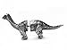 Tabwing Cute Dinosaur Piercing Stud Earrings (Silver)