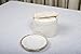Marathon Deluxe Quilted Damask China Storage Cup/Glass Case. Size-8 Inch. Color-Ivory. SKU-KW200003DMSK