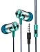 gonikm 3.5mm Wired Stereo Earphone in-Ear Headphones with Microphone for Phone/ MP3 Corded Headsets
