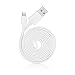 [Apple MFi Certified] Lightning To USB Cable Unique TangleFree Flat Style 4 Ft /1.2m Length Slim Connector Head for iPhone iPad White by Chromo Inc