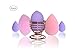 Solar Jo Auge 5 pcs Premium Makeup Sponge Set with Spiral Metal Beauty Blender Holder, Foundation Concealer Blending Makeup Sponges, Flawless Multicolor Sponges for Liquid, Powder, and Cream Cosmetics