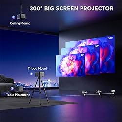 [2s Focus with Remote] PANSEBA 4K Projector, Native