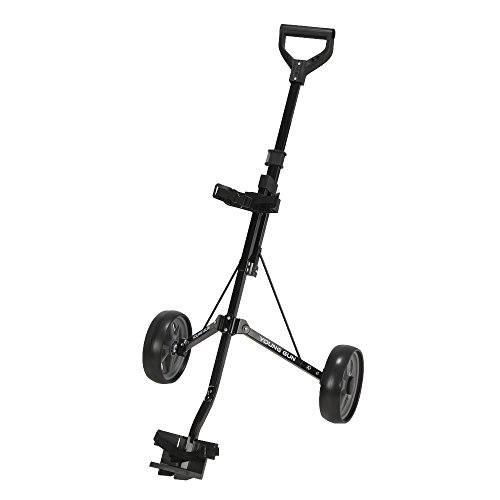 Young Gun Kids Adjustable Golf Cart for Junior Golfers 3-14 Years Old - Black/Grey