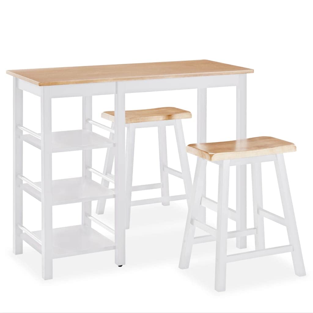 vidaXL-Set-Muebles-Bar-3-Piezas-Blanco-Mobiliario-Mesa-Silla-Alta-Salon-Cocina