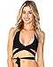 iHeartRaves Women's Savage Wrap Around Halter Crop Ribbon Tie Top