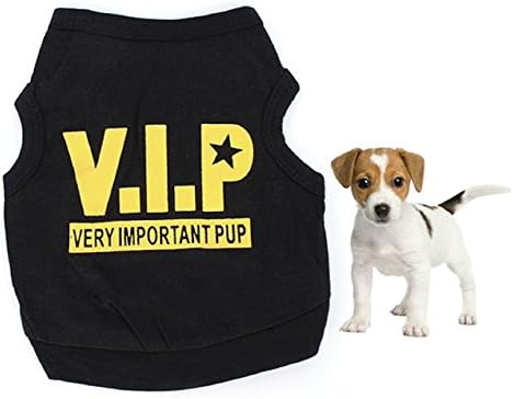 NewNew Small Dog Puppy VIP Pattern Clothing Pet Clothes T Shirt Vest Jumper Coat (XS)