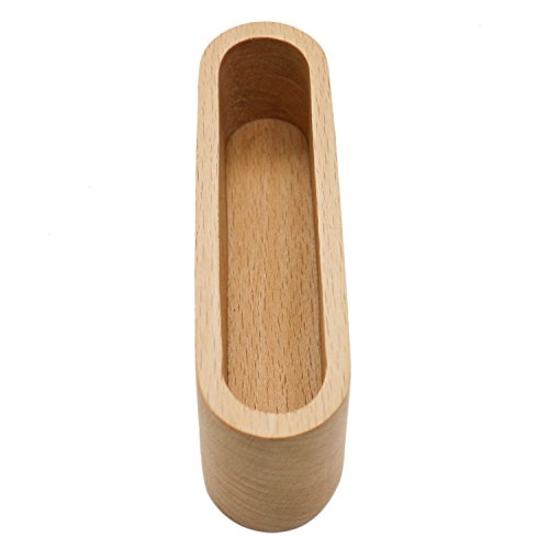 HUELE 2 Pack Wood Business Card Display Holder Wood Card Case for Desk Desktop Business Card Stand for Office Name Card Holder Display Stand for Desk