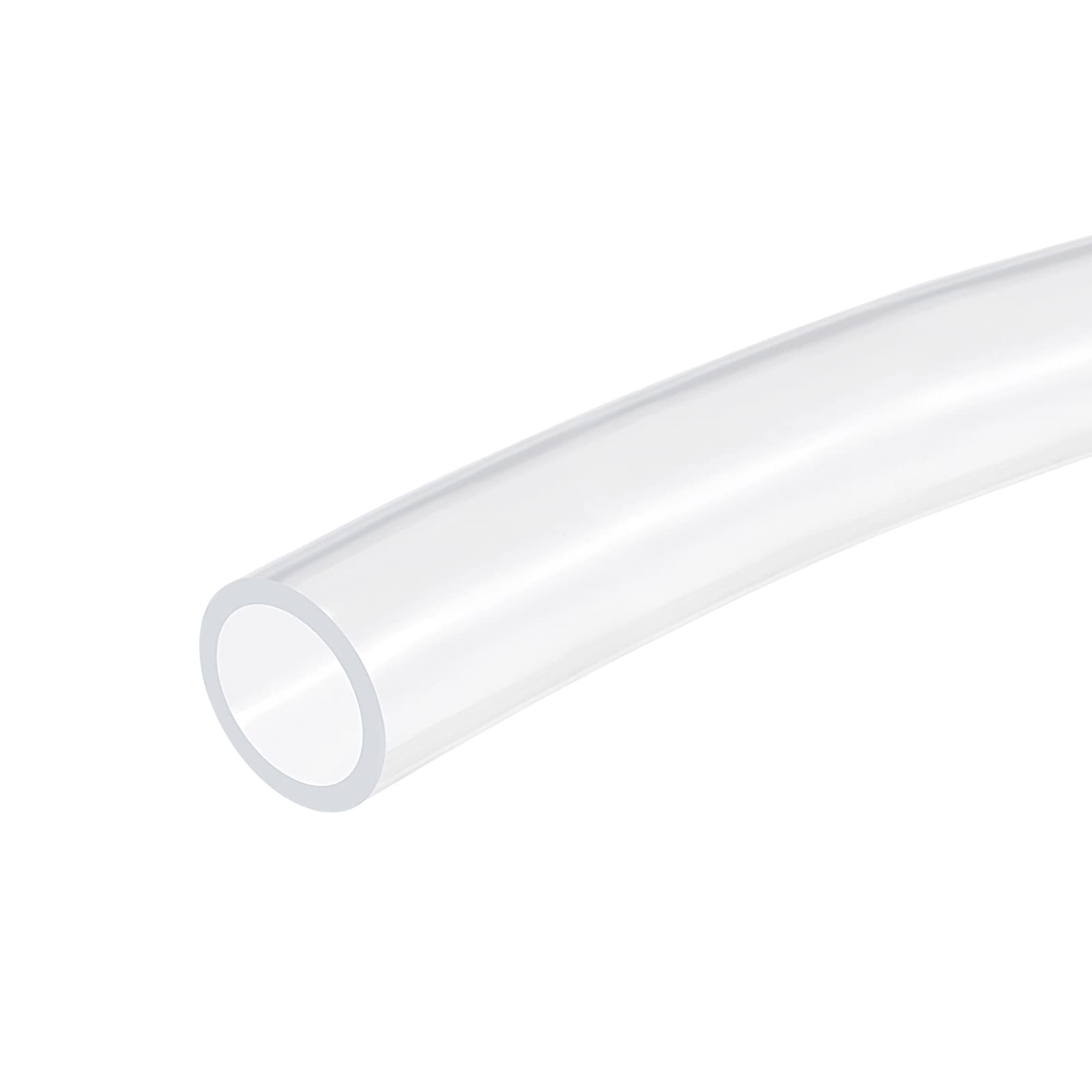 DMiotech 15mm Inner Dia. 20mm Outer Dia. PVC Vinyl Tube Flexible Clear Hose, Vinyl Tubing for Oil Transporting Line,1m Length