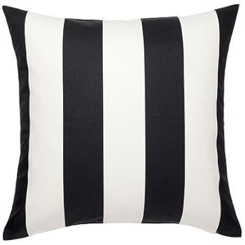 Amazon Com Ikea Vargyllen Cushion Pillow Cover White Black Home