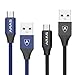 [2 Pack] Micro USB Cable 1.8m/6ft Nylon Braided Tangle-Free Extra Long Lighting Charger Cord High Speed USB 2.0 for Samsung Galaxy S7/S6/S5,Note 5/4/3,HTC,LG,Android Devices