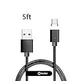 Netdot 5 Feet 3rd Generation Magnetic Type-C USB2.0 Charging & Data Sync Cable for USB-C Smartphone and Tablet(5 Feet Type-C/black)