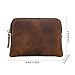 Fmeida Wallet for Men Leather Coin Purse Change Card Holder-Birthday Gift (Yellow Brown)