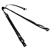 Yibuy Adjustable Accordion Shoulder Strap Set PU leather Black Set of 2