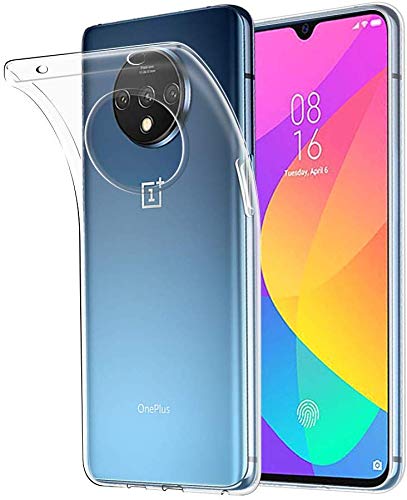 Tarkan Protective Soft TPU Clear Back Case Cover for OnePlus 7T (Transparent)