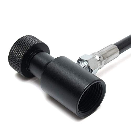 Gurlleu PCP Paintball Remote Line Coil & Fill Station Hose, G1/2 Thread, 8mm Quick Disconnet Plug Adapter for Air or Co2 HPA Tanks