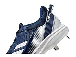 adidas Men's Icon 7 Baseball Shoe, White/Team Navy