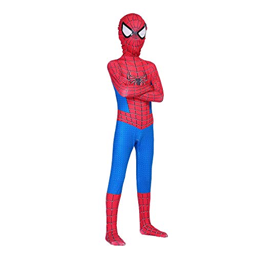 The Amazing Spider-Man Kids Bodysuit Spiderman Superhero Costumes Lycra Spandex Halloween Cosplay Costumes (110) - Thumbnail 3