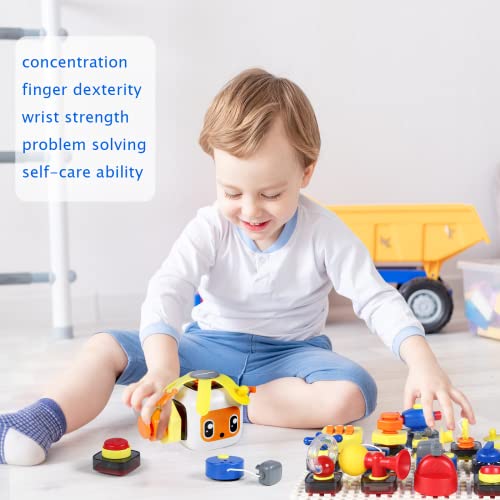 TOP BRIGHT Montessori Busy Board Plus Busy Cube for Toddlers 13