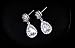 UMODE Teardrop Halo Cubic Zirconia CZ Dangle Drop Earrings for Women 1.15 In