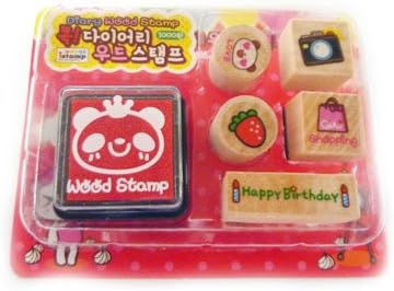 Japanese Fun: 5pc King Panda Stamp Set - Red