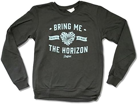 Bring Me The Horizon Feel My Heart Grey Girls Juniors Crewneck Sweatshirt (M)