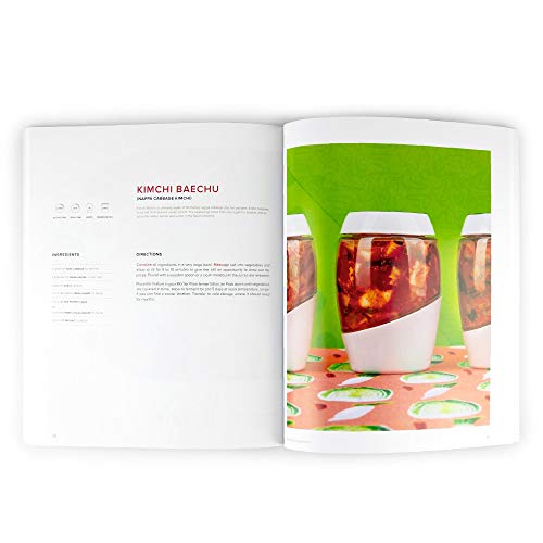 Mortier Pilon - 2L Glass Fermentation Crock + FREE Recipe Book – Make Easy Homemade Fermented Foods (kimchi, pickles, sauerkraut, organic vegetables)