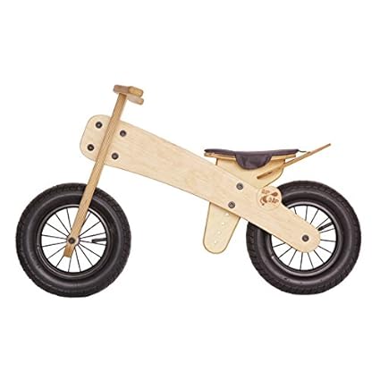DIPDAP Luxus Lauflernrad / Laufrad - Balance aus Holz Kinder Fahrrad Laufrad Classic grau Mini für Kinder ab 2 Jahren