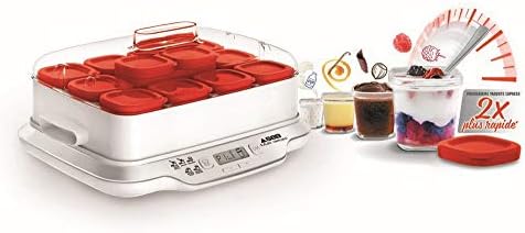 Seb Yaourtière Multidélices Express 12 Pots Rouge Yaourt Maison 5 Programmes Automatiques Desserts Lactés Fromages Blancs Desserts Moelleux Pots de 140ml 100% sans BPA YG661500 - Cuisine A Vivre Seb Yaourtière Multidélices Express 12 Pots Rouge Yaourt Maison 5 Programmes Automatiques Desserts Lactés Fromages Blancs Desserts Moelleux Pots de 140ml 100% sans BPA YG661500