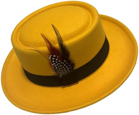 DASMARCA Mens Wool Felt Skimpy Brim Gatsby Rudeboy Pork Pie