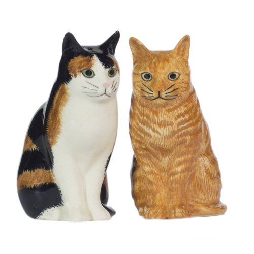 Quail Ceramics Eleanor & Vincent Cat Salt & Pepper Pots