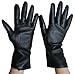 Fownes Women's Cashmere Lined Smart Black Lambskin Leather Gloves 8/XL