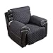 Argstar Reversible Recliner Chair Cover Anti Slip Furniture Slipcover Black/Light Gray