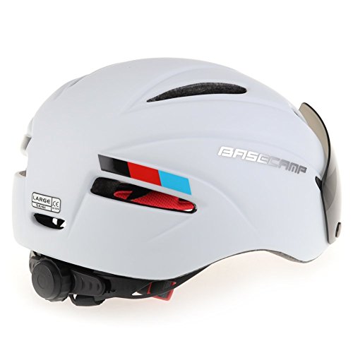 basecamp zoom cycling bike helmets with removable shield visor Helmet Goggles Shield, Removable/Detachable Magnetic Visor Goggles Only for Helmet in Model Bc-069 Da Brims Cycling Classic helmet visor is designed for maximal UPF50+ sun protection Basecamp BC-069 Bike Helmet -