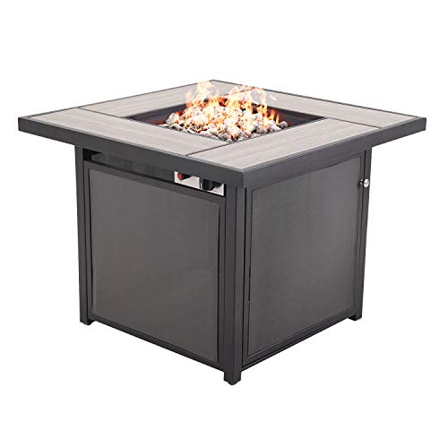 Grand patio Outdoor Gas Fire Pit Table Ceramic Tile Tabletop Propane