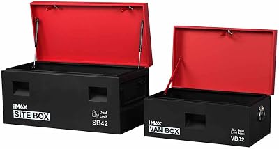 Hilka Tools VB32SB42 Van Site Combination Box Red/Black 32/42 Inch Steel