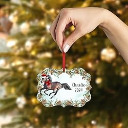 Bay Stallion Thoroughbred Horse Christmas Ornament