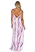 UBetterM Womens Maxi Dress Tie Dye Print Boho Pocketed Maxi Dress
