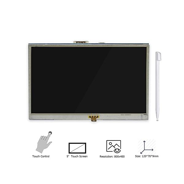 For-Raspberry-Pi-4-Elecrow-Raspberry-Pi-Screen-800x480-5-inch-LCD-Display-HDMI-Touch-Screen-Monitor-Compatible-with-Raspberry-Pi-4-3B-Raspberry-Pi-Zero-Windows-7-8-10 ELECROW Raspberry Pi Screen for Raspberry Pi 5 inch Small Monitor TFT LCD Display 800x480 Touch Screen Monitor…
