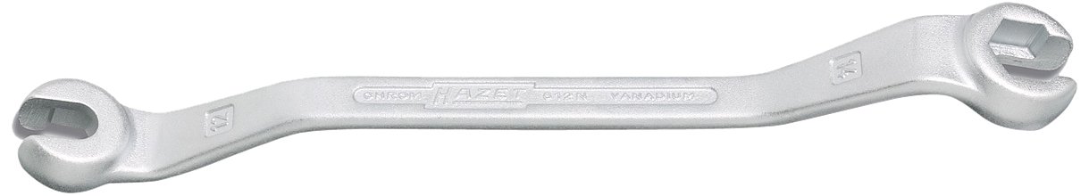 HAZET 612N-11X13 185.5 mm Hexagon Profile Double Box-End Open Wrench - Chrome-Plated