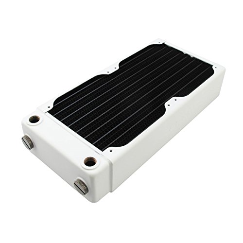 XSPC RX240 Radiator V3, 120mm x 2, Dual Fan, White