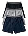 Hanes boys Exposed Elastic Knit Boxer(B539P5)-Assorted Solids-XL