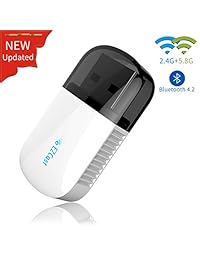 YEHUA 5G Adaptador USB WiFi para PC Escritorio Portatil Dongle Wireless Dual Band 2.4G 5G 600Mbps Bluetooth 4.2 para Ordenador Portatil DesktopWindows XP 7 8 10 Vista,Mac OS