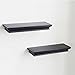 Floating Shelves Wall Mounted,Set of 2,Classic Crown Molding Design,Great for Bedroom,Living Room,Bathroom,Kitchen,5 Inch Depth,Deeper than others,Black