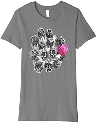 Womens Protea pink-flower prime-Tshirt Small Slate