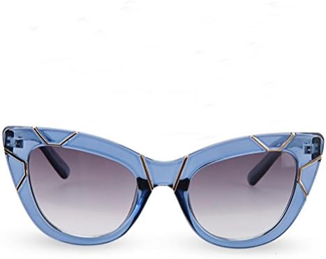 RUIRUI-Vintage Damascene sexy cat eye sunglasses woman sunglasses , c7 transparent blue